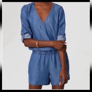 Ann Taylor LOFT Chambray Romper